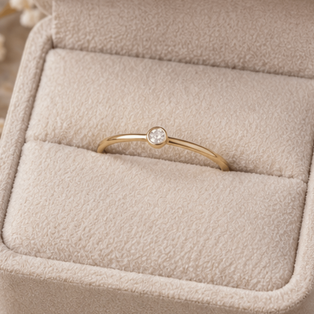 14/20 Gold Filled CZ Thin Ring
