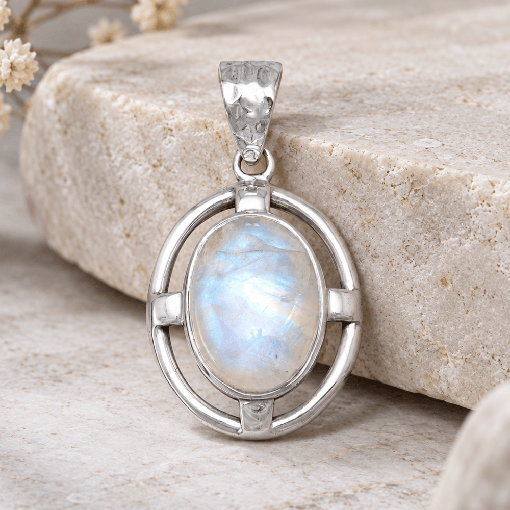 Rainbow Moonstone Pendant - view 2
