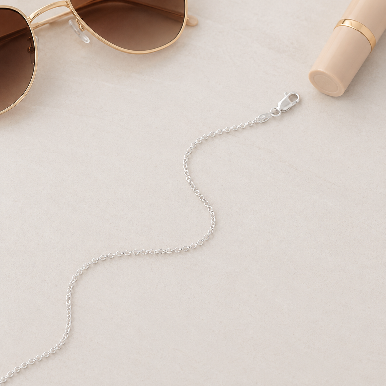 925 Sterling Silver Rolo Chain Necklace - 2mm