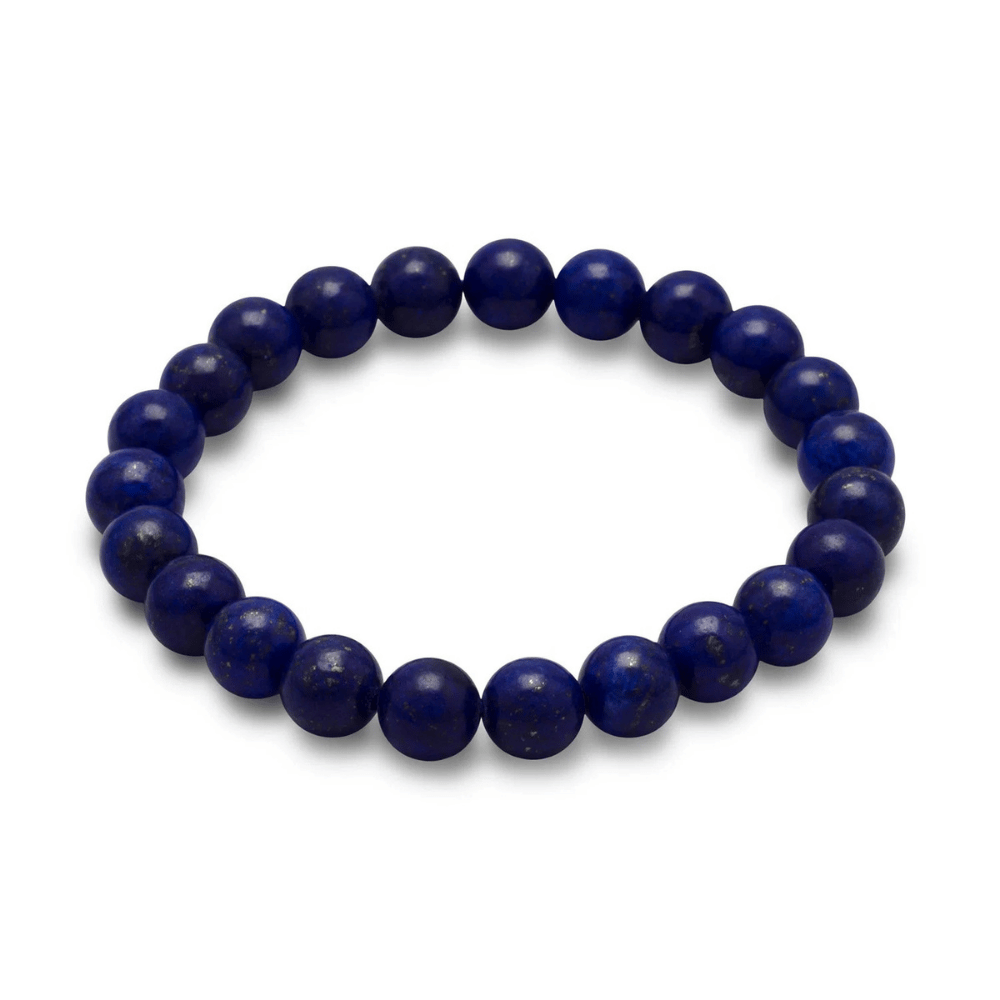 8mm Round Stone Bead Stretch Bracelet