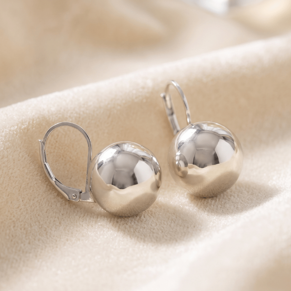 Ball Lever Back Earrings
