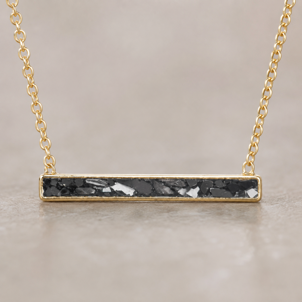 14 Karat Gold Plated Diamond Chip Necklace