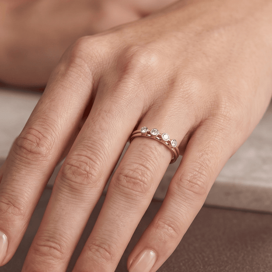 14/20 Gold Filled CZ Double Wire Ring