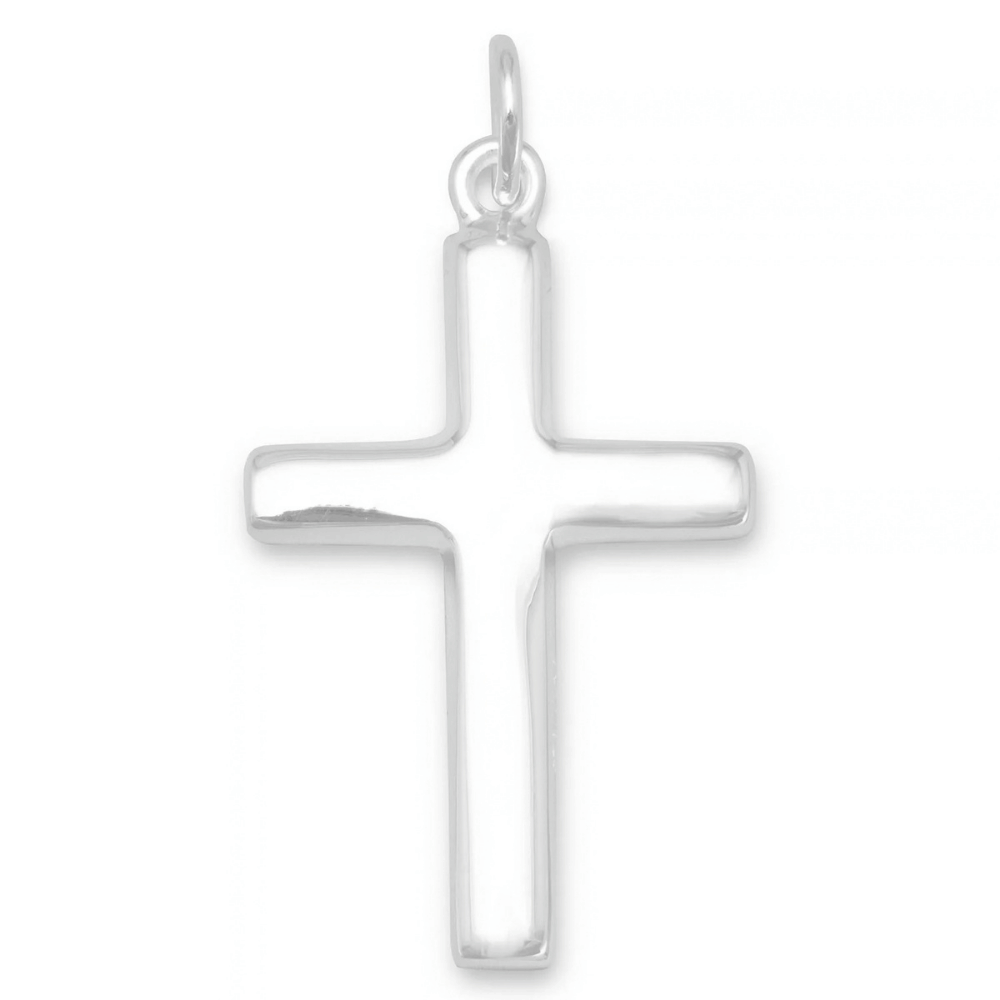 Plain Polished Cross Pendant - view 7