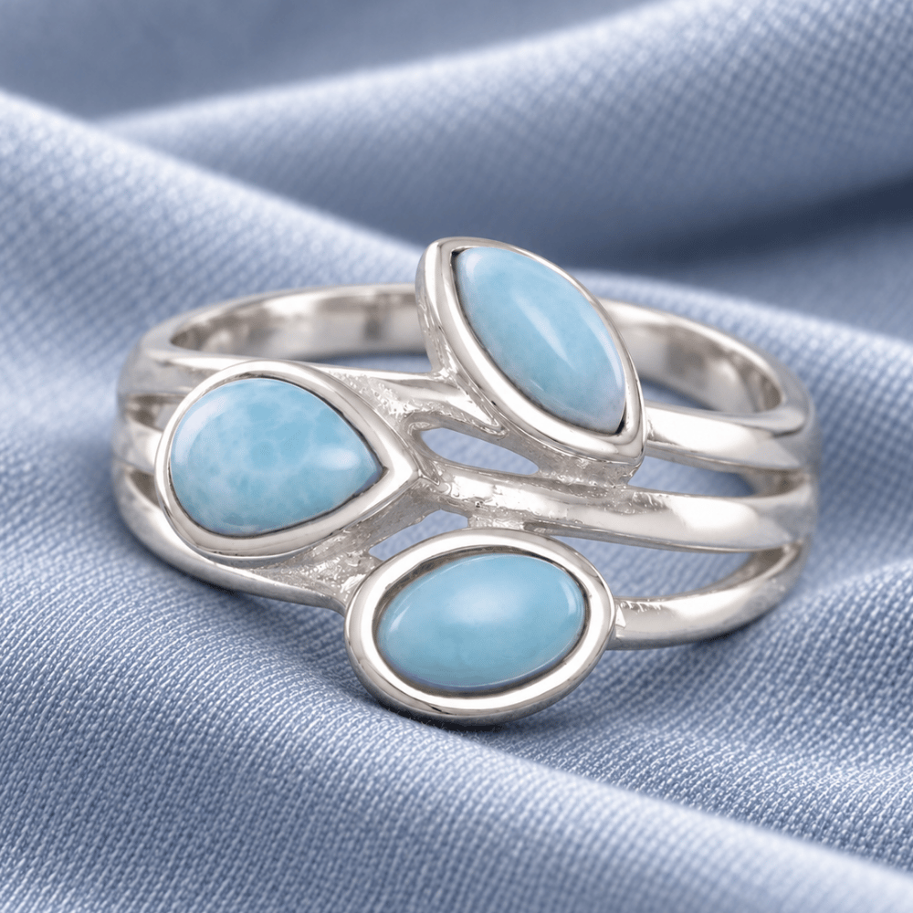 Multishape Larimar Ring