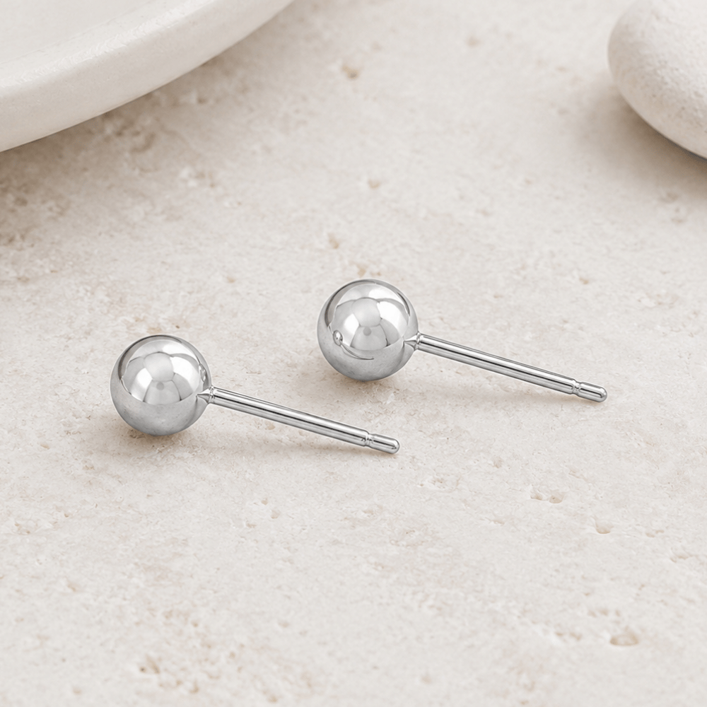 6mm Ball Stud Earrings