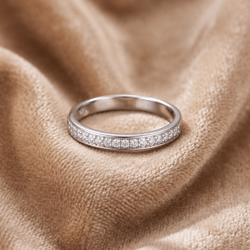 Rhodium Plated CZ Ring