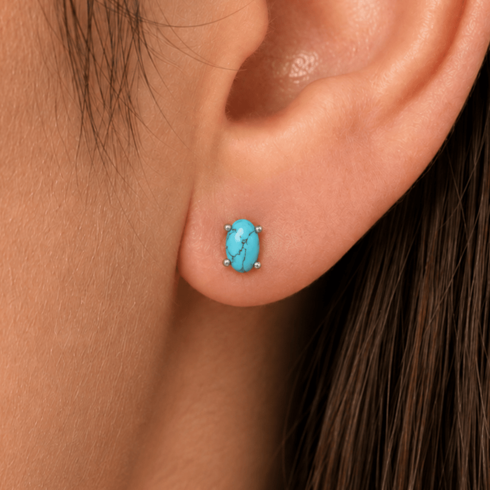 Oval Stud Earrings