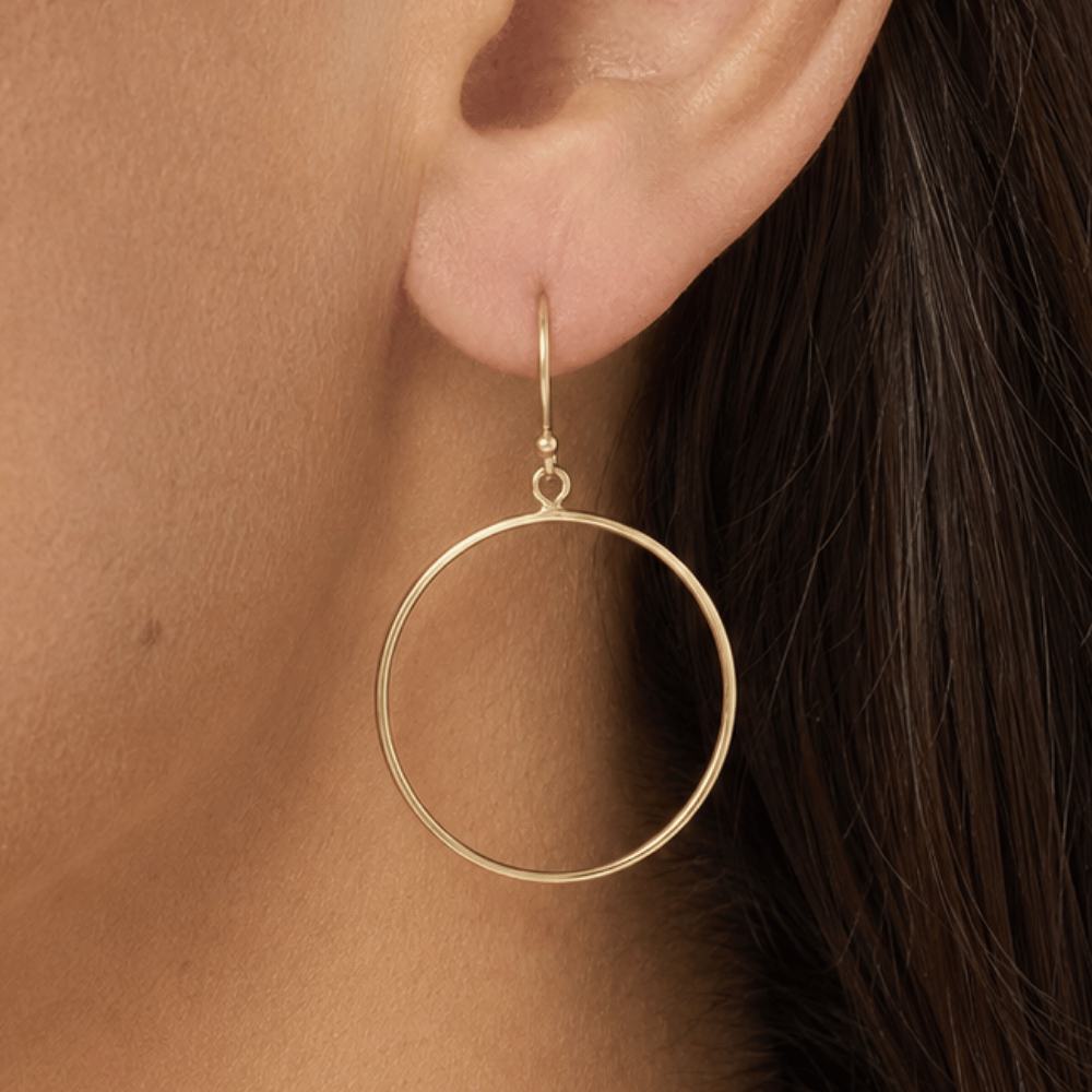 14/20 Gold Filled 25mm Circle Earrings