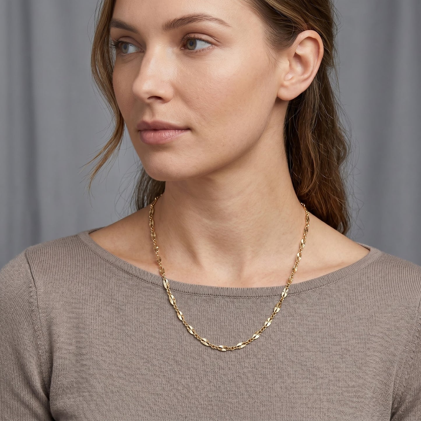 14/20 Gold Filled Starburst Chain Necklace - 2.5mm
