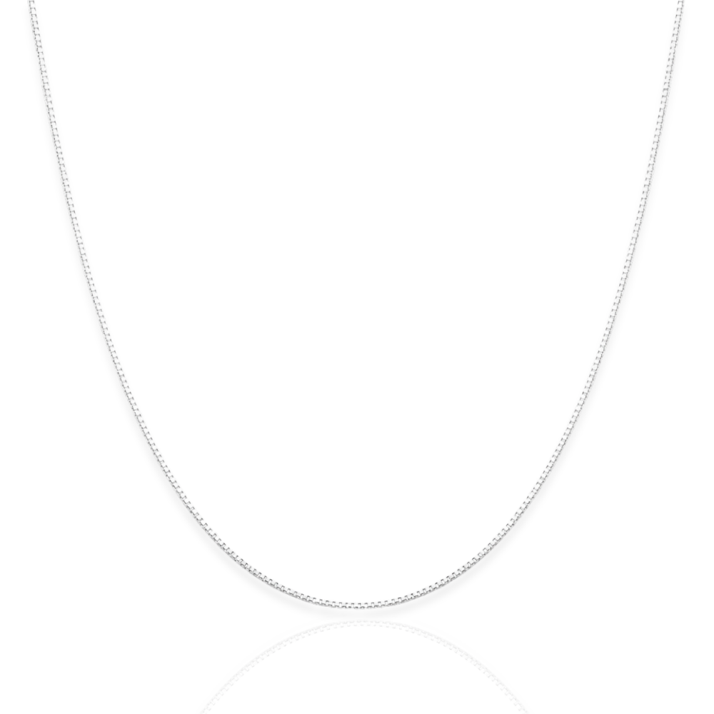 925 Sterling Silver Box Chain Necklace - 0.7mm