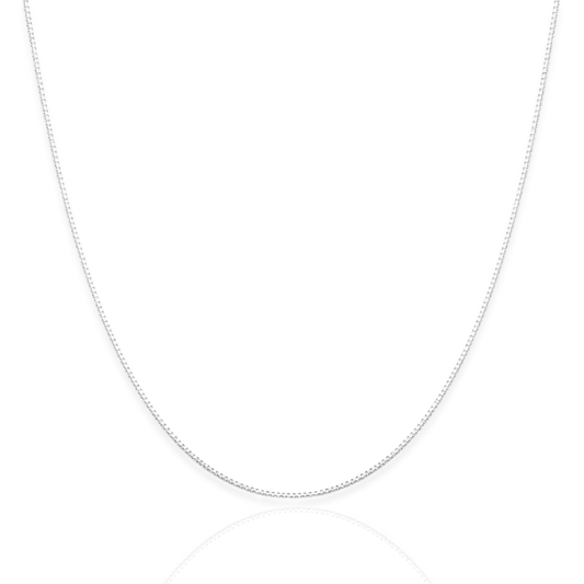 925 Sterling Silver Box Chain Necklace - 0.7mm