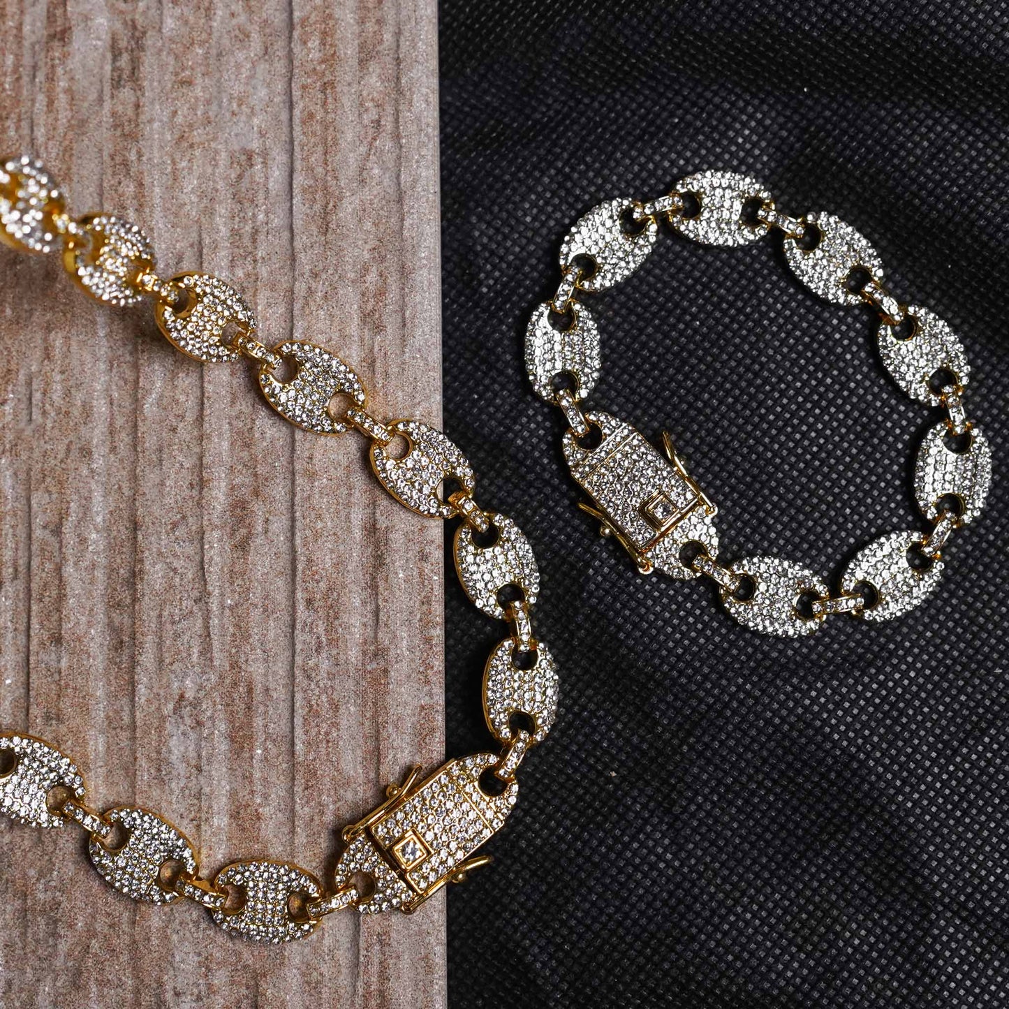 Iced Out Mariner Chain & Bracelet - 13mm