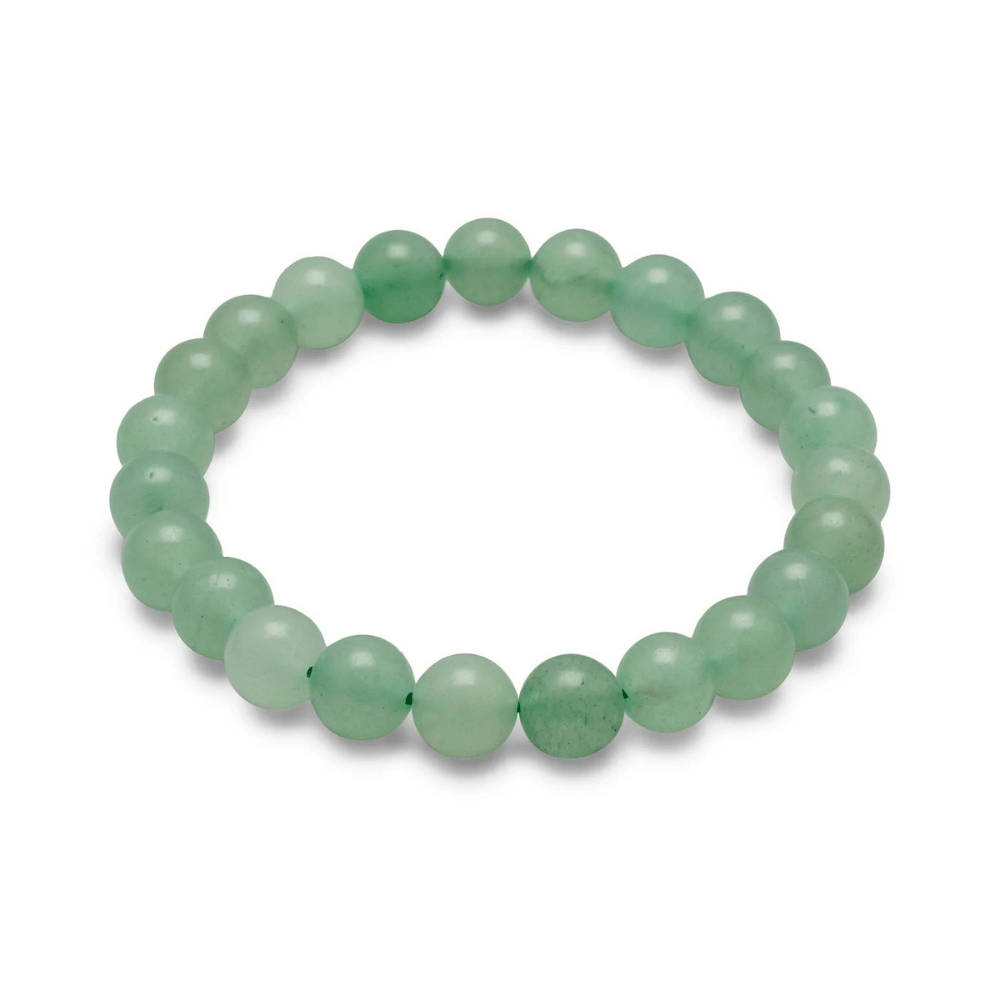 8mm Round Stone Bead Stretch Bracelet
