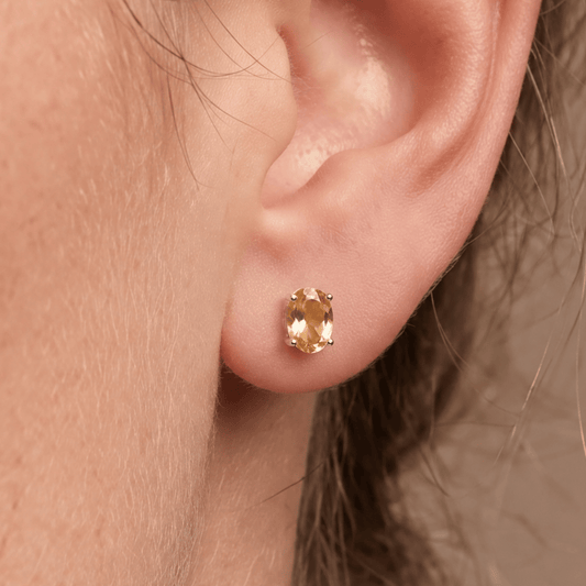Oval Stud Earrings