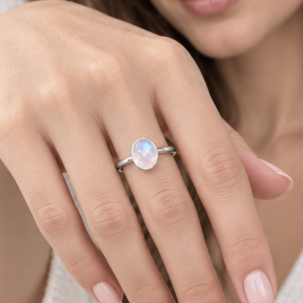 Faceted Sterling Silver Ring