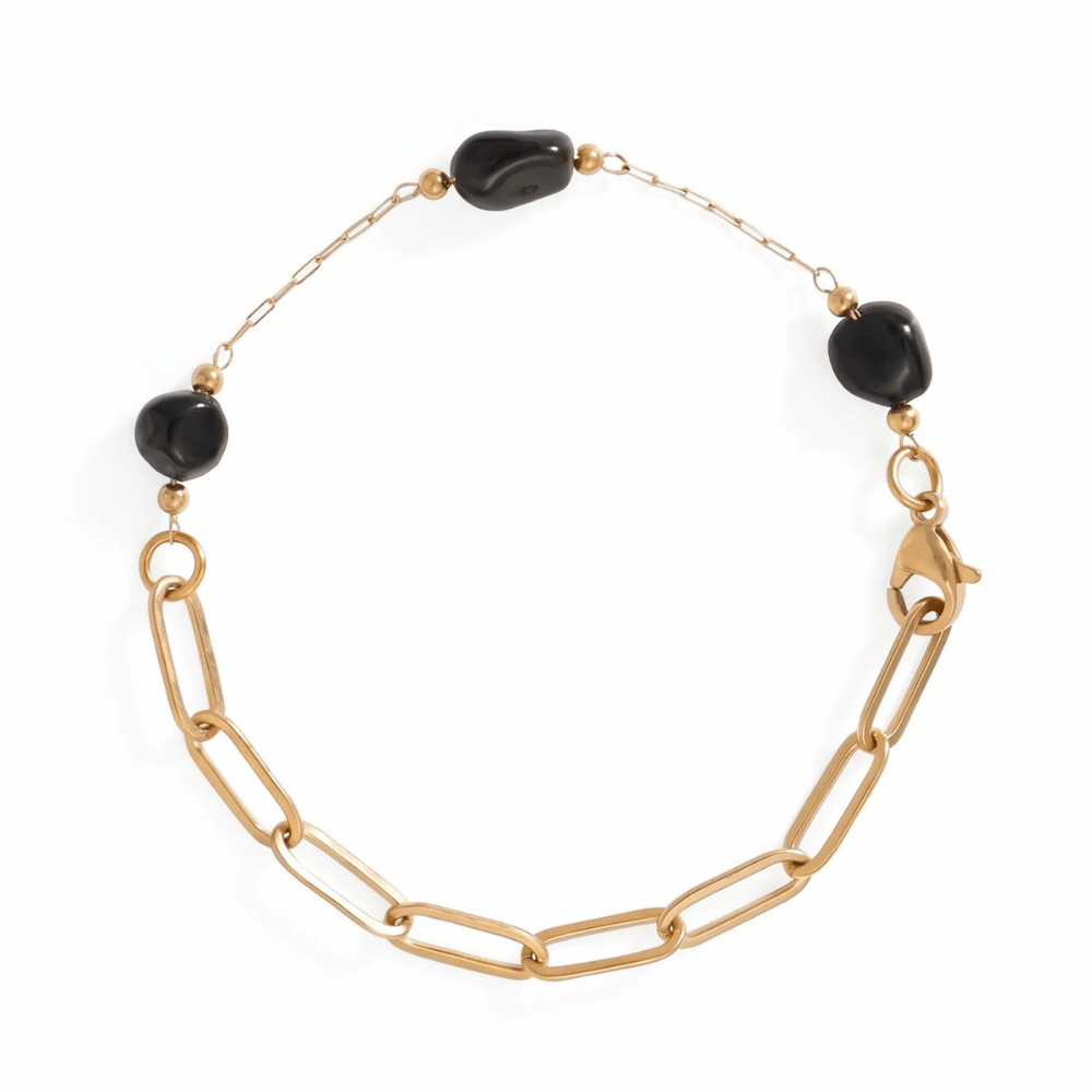 7" 18K Gold PVD Stainless Steel 4mm Paperclip Chain Bracelet