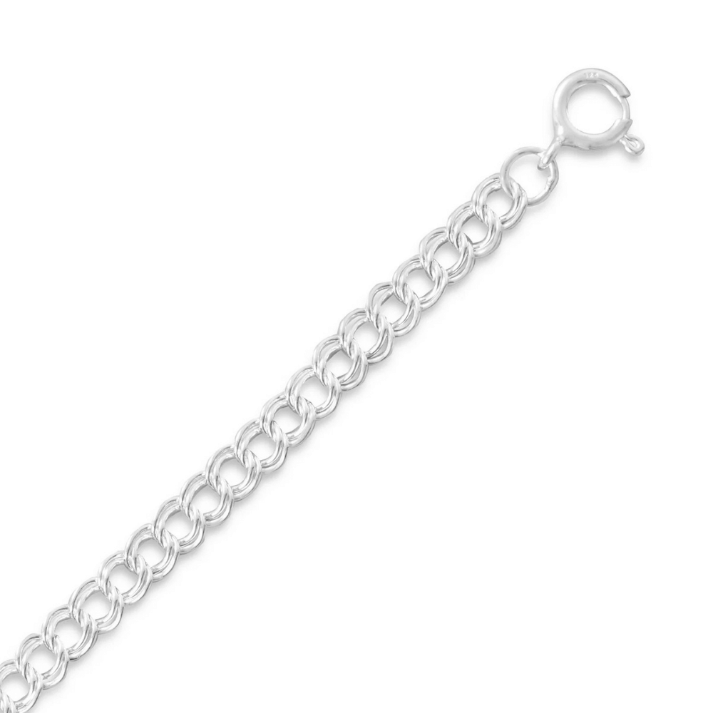 925 Sterling Silver Light Charm Bracelet - 5mm