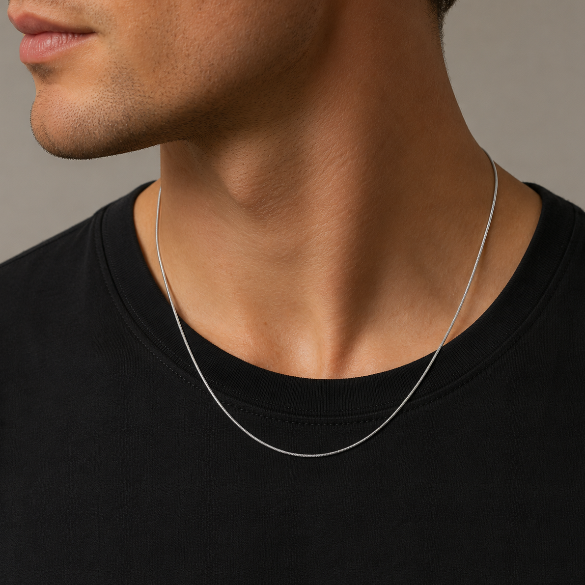 925 Sterling Silver Baby Snake Chain Necklace - 1mm