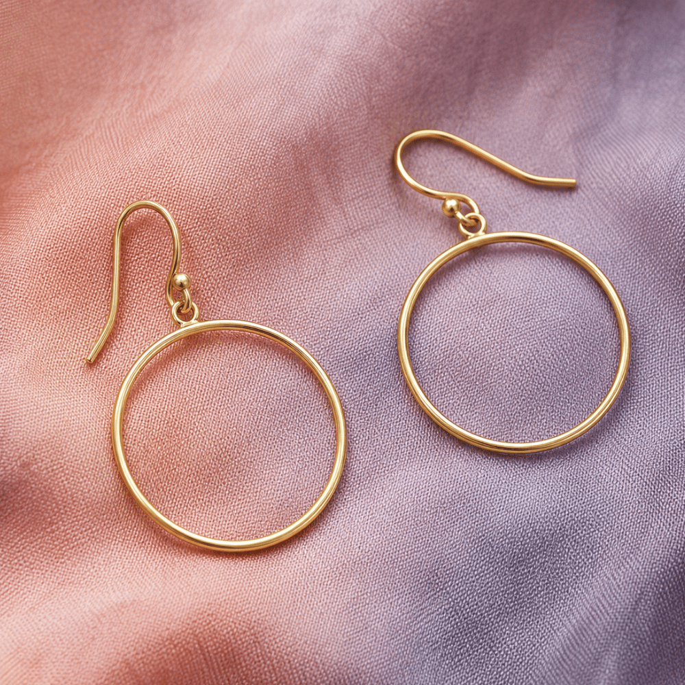 14/20 Gold Filled 25mm Circle Earrings