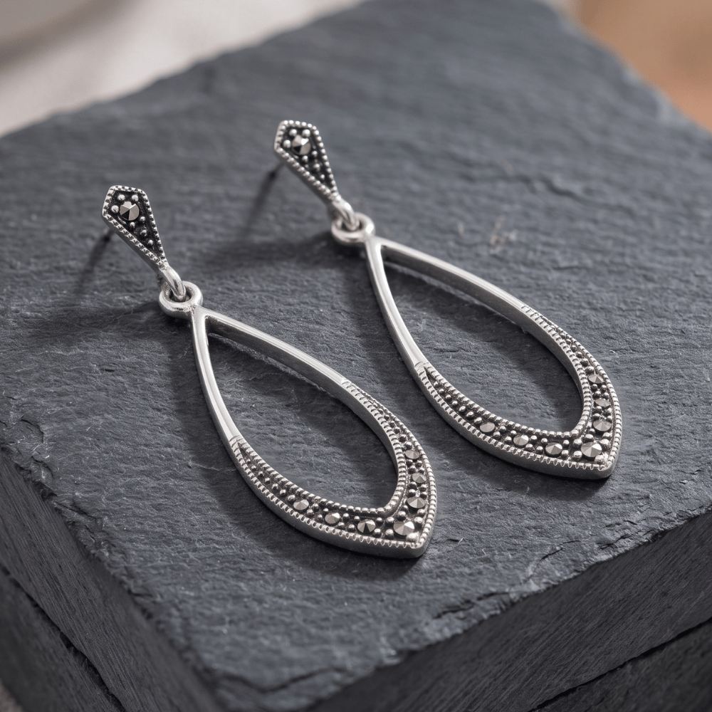 Marcasite Drop Earrings