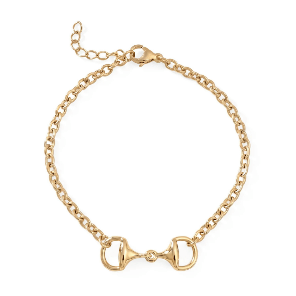 7" + 1" Stainless Steel Horse Bit 3mm Bracelet