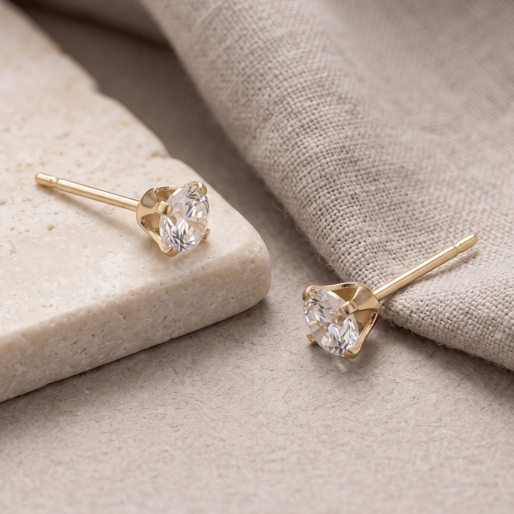 14/20 Gold Filled CZ Stud Earrings