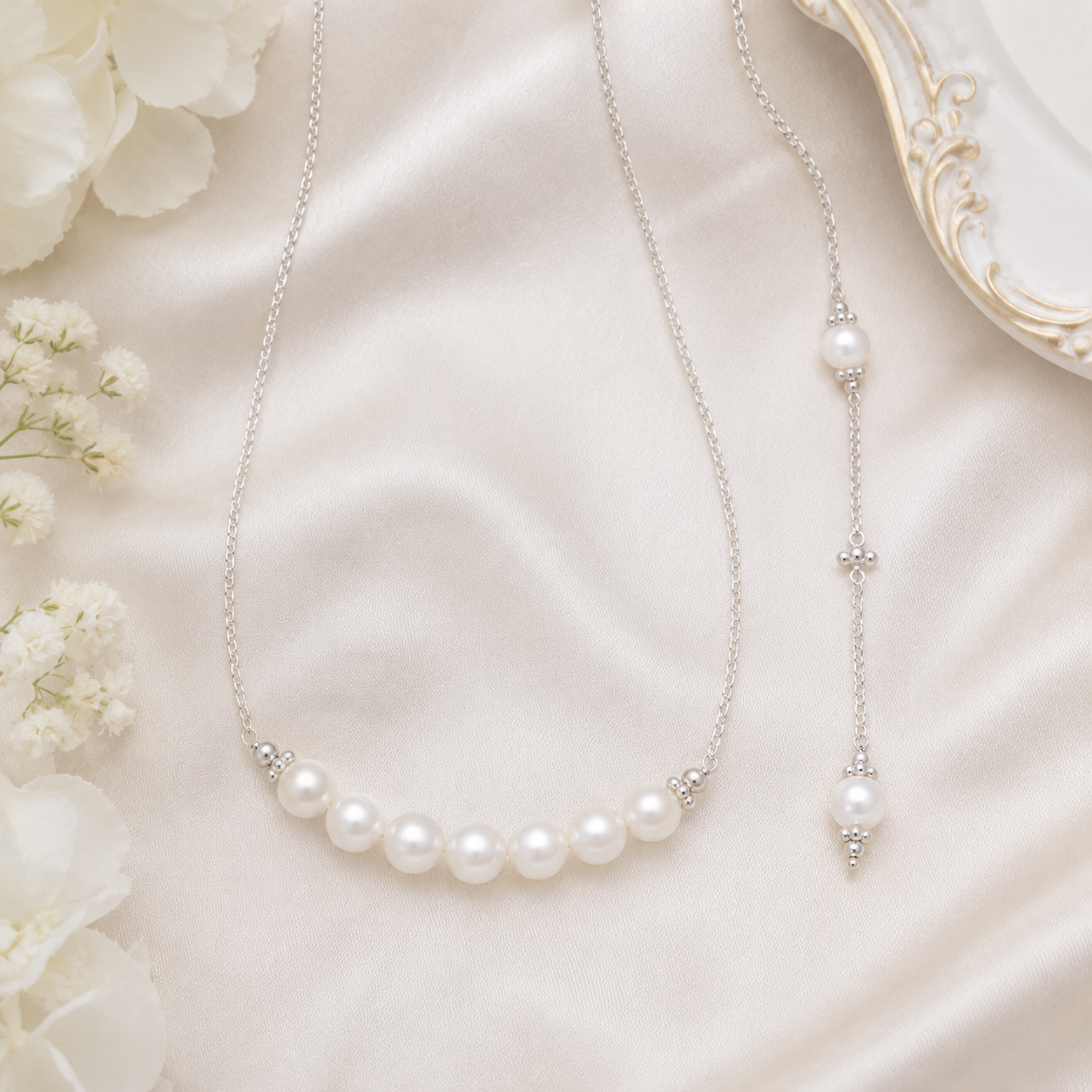 Beautiful Cultured Freshwater Pearl Back Drop Necklace