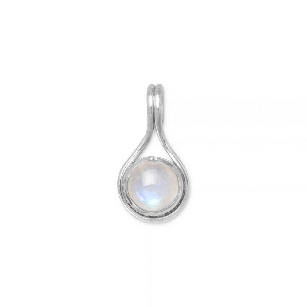 Round Rainbow Moonstone Slide