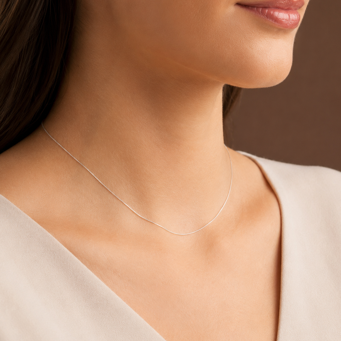925 Sterling Silver Italian Snake Chain Necklace - 0.7mm