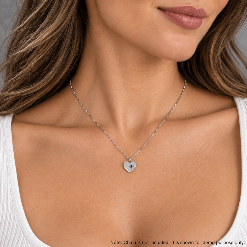 Black Diamond Heart Pendant