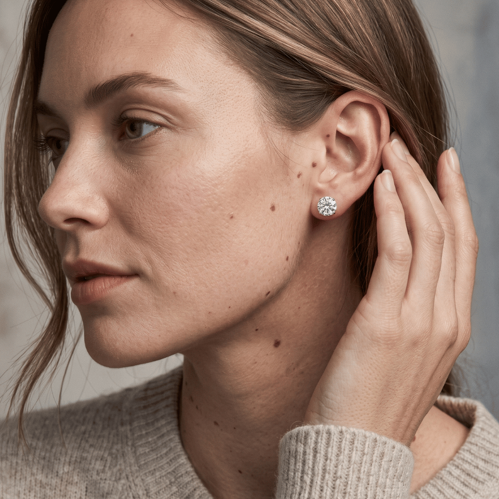Cubic Zirconia Stud Earrings