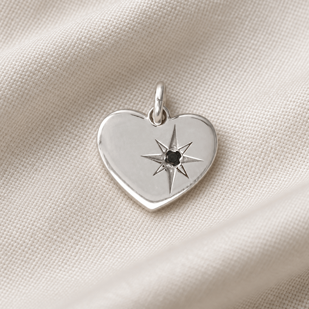 Black Diamond Heart Pendant