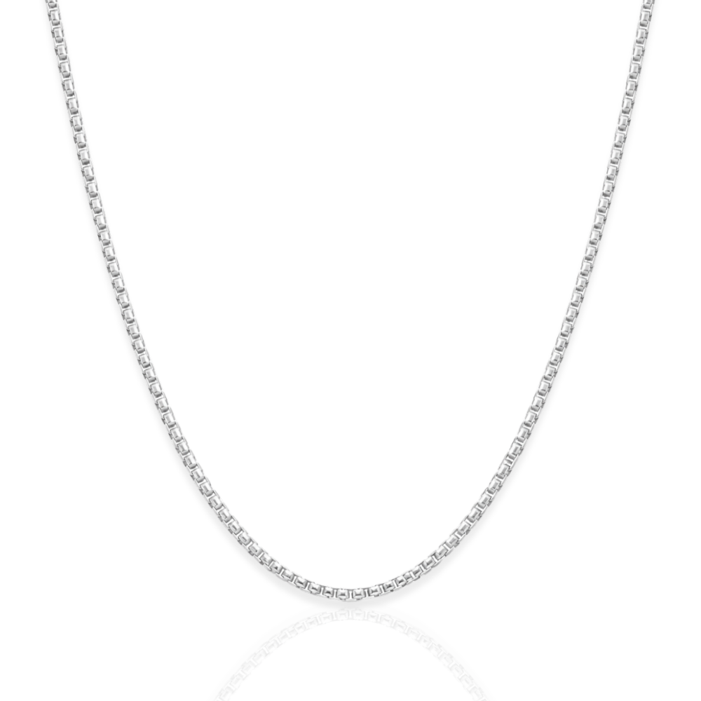925 Sterling Silver Heavy Box Chain Necklace - 1.5mm