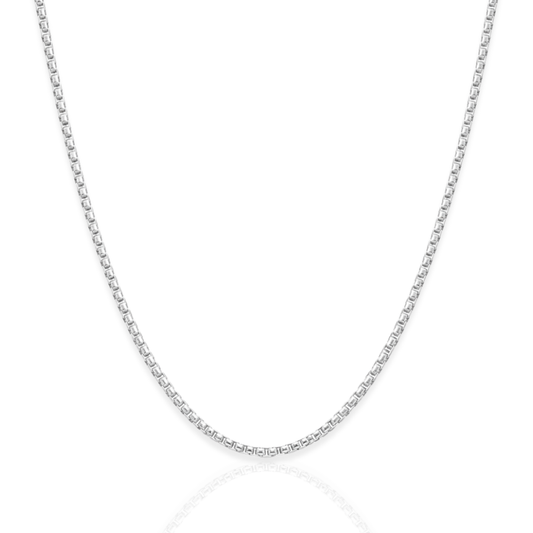 925 Sterling Silver Heavy Box Chain Necklace - 1.5mm