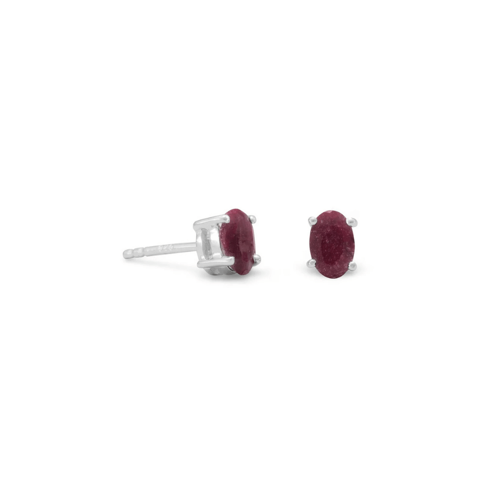 Oval Stud Earrings