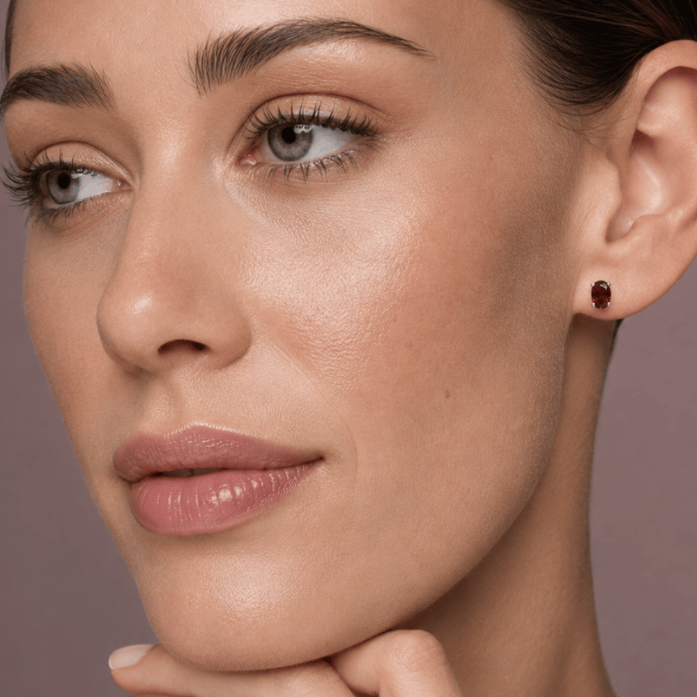Oval Stud Earrings