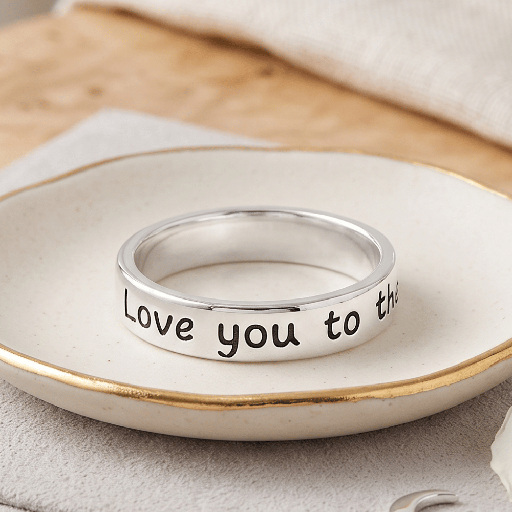"Love you to the moon and back" Ring