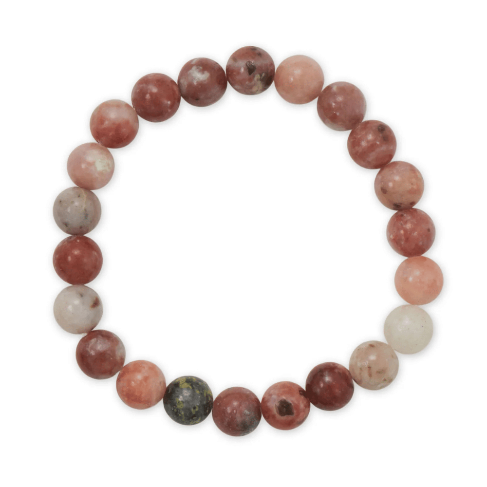 8mm Round Stone Bead Stretch Bracelet