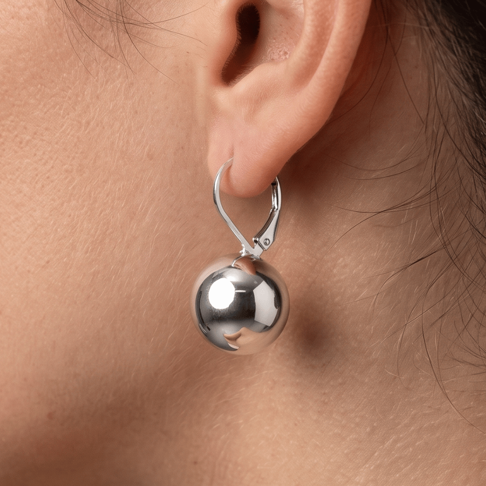 Ball Lever Back Earrings