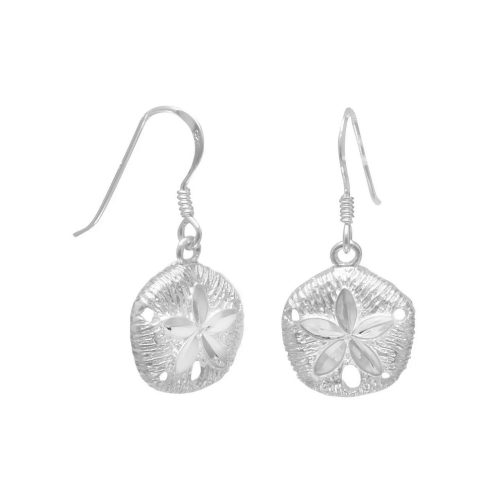 Sand Dollar French Wire Earrings