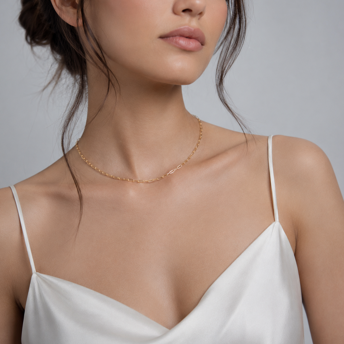 14/20 Gold Filled Paperclip Chain Necklace - 2.8mm