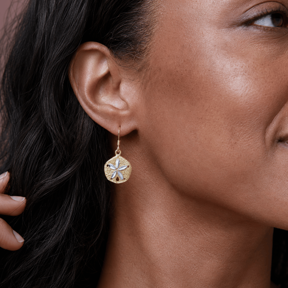 Sand Dollar French Wire Earrings