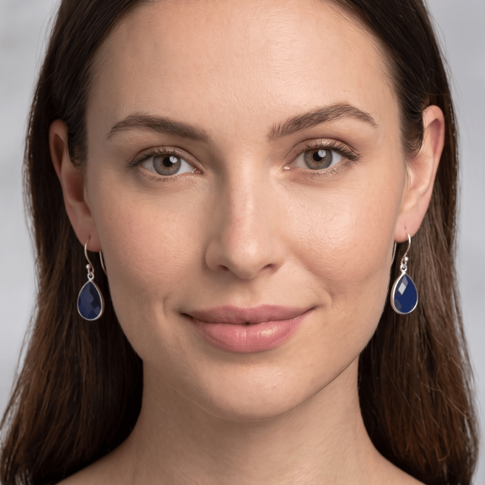 Blue Chalcedony French Wire Earrings