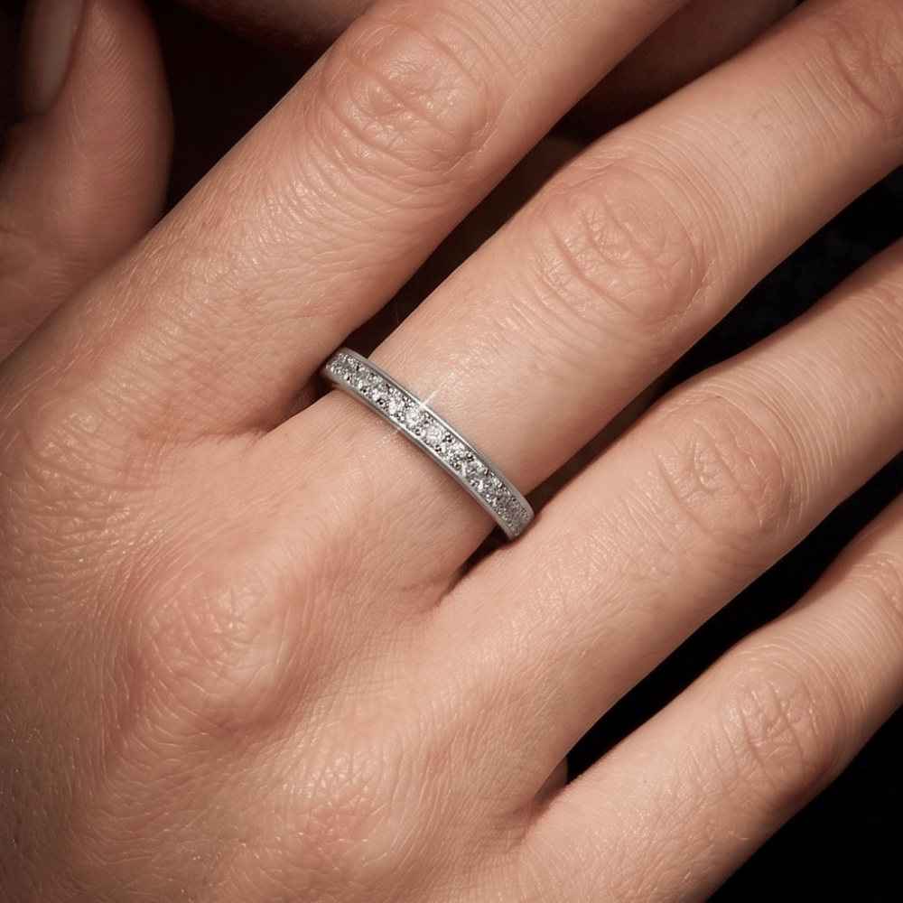 Rhodium Plated CZ Ring