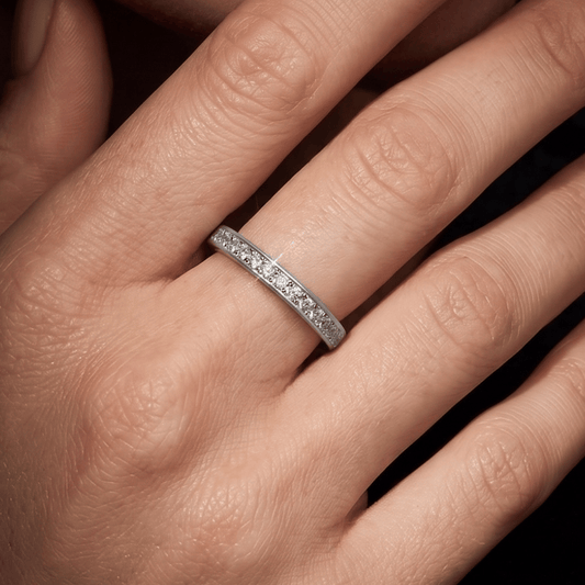 Rhodium Plated CZ Ring
