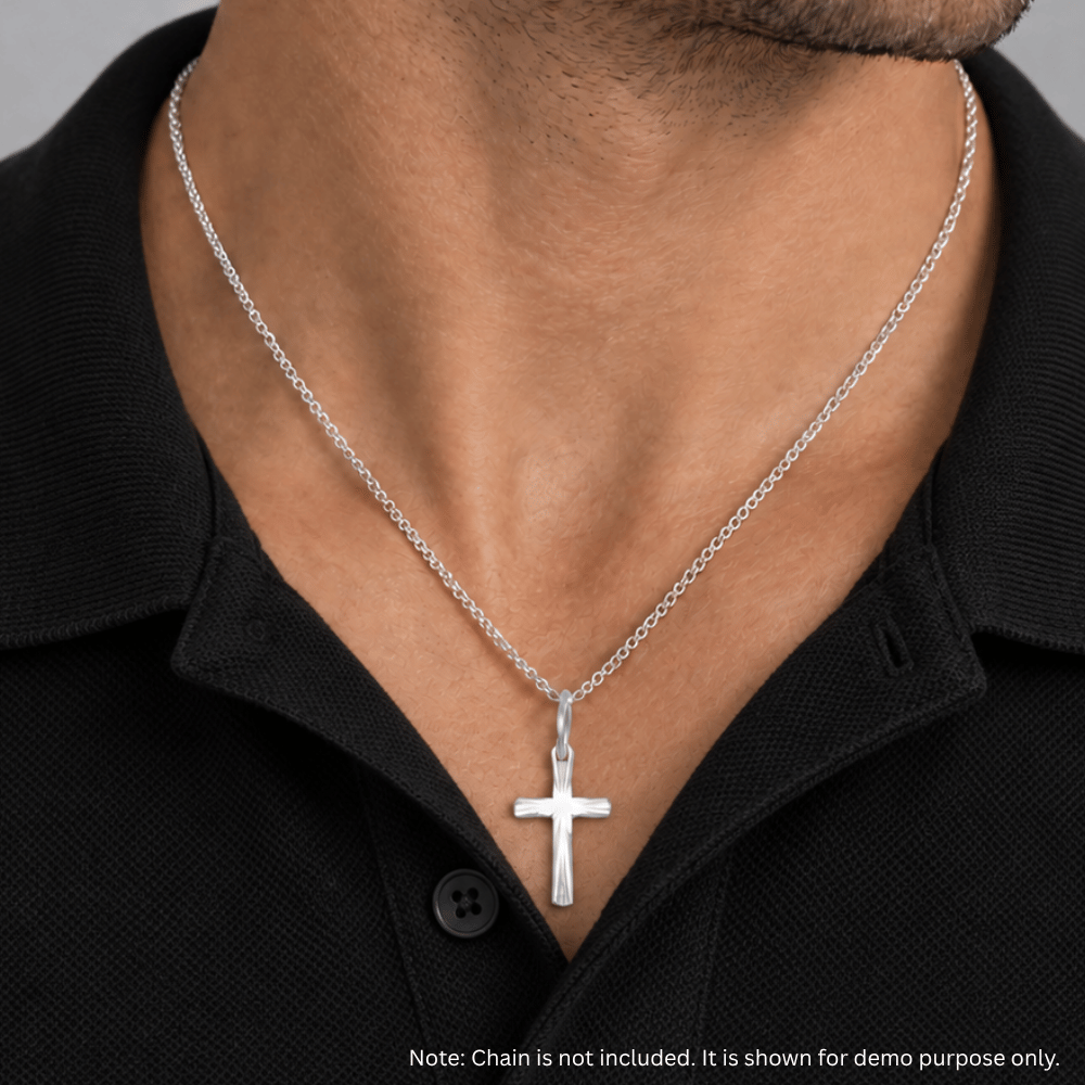 Diamond Cut Cross Pendant