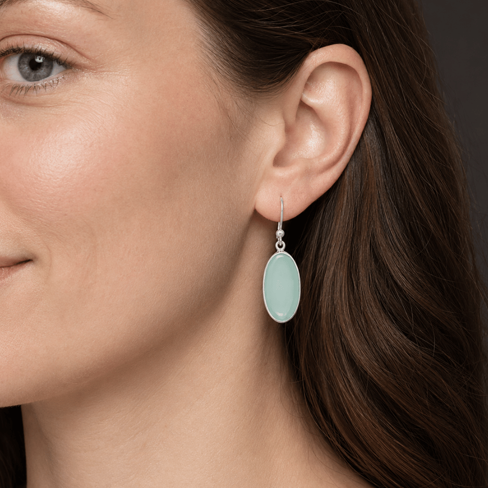 Oval French Wire Earrings