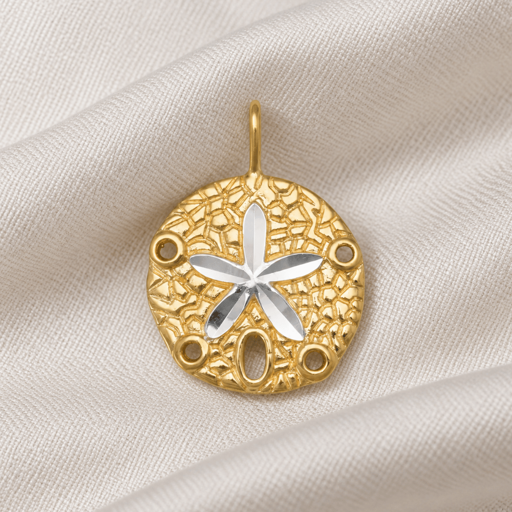14 Karat Gold Plated Sand Dollar Pendant