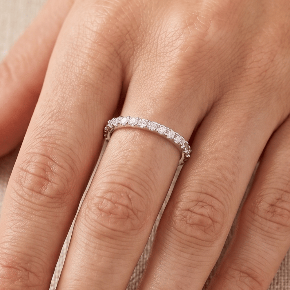 Clear CZ Eternity Band Ring